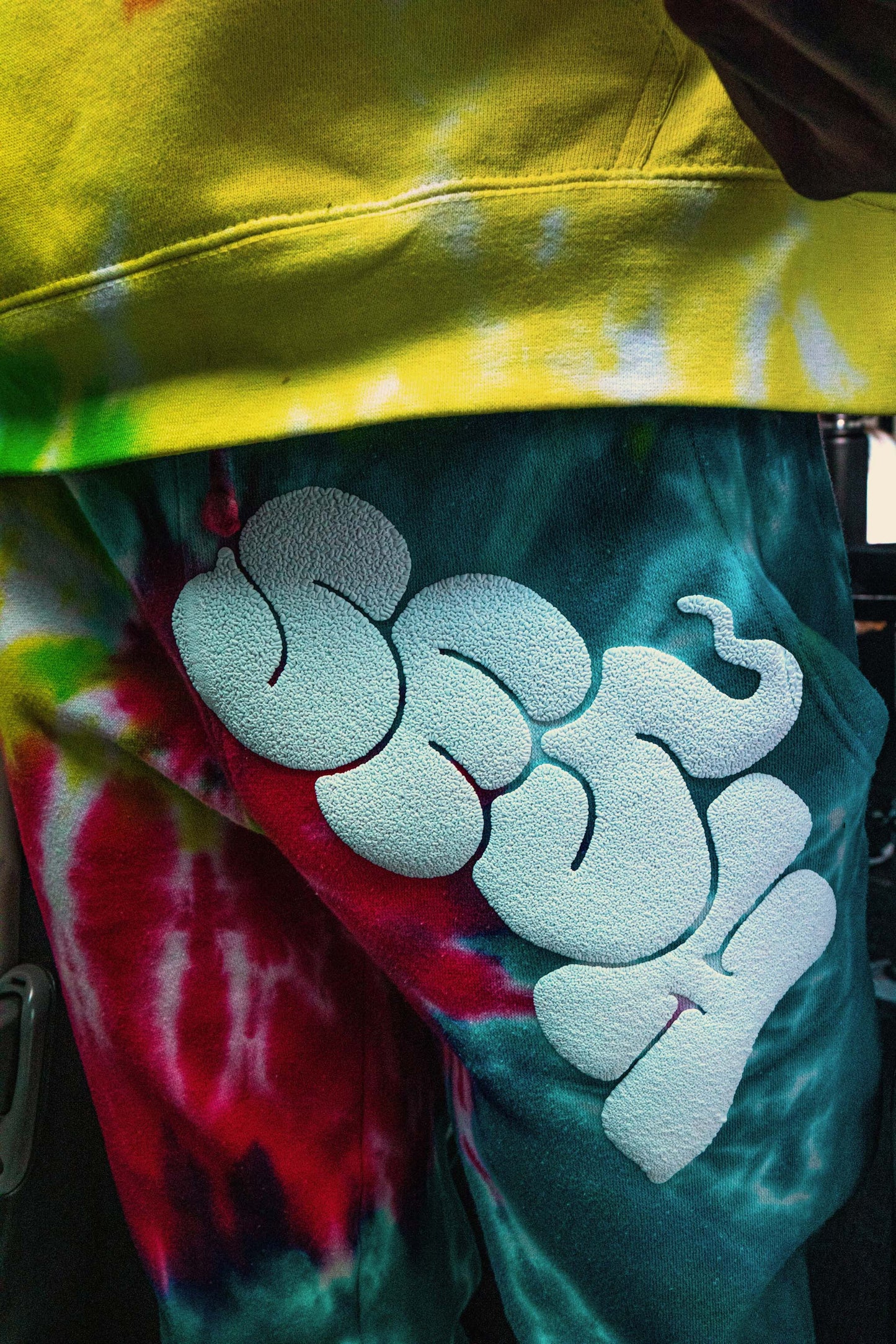 SESH Tie Dye Graffiti Joggers