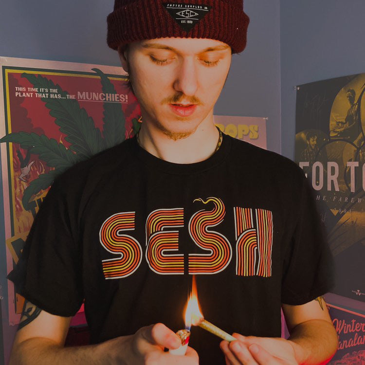 SESH Tri-Color Black T-Shirt