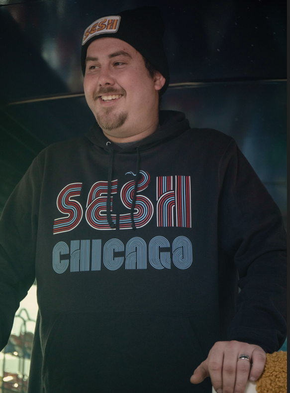 SESH Chicago Black Hoodie