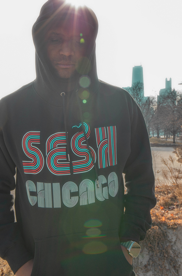 SESH Chicago Black Hoodie